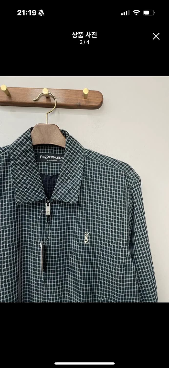 입생로랑 체크 블루종 자켓 A3342 상품이미지3