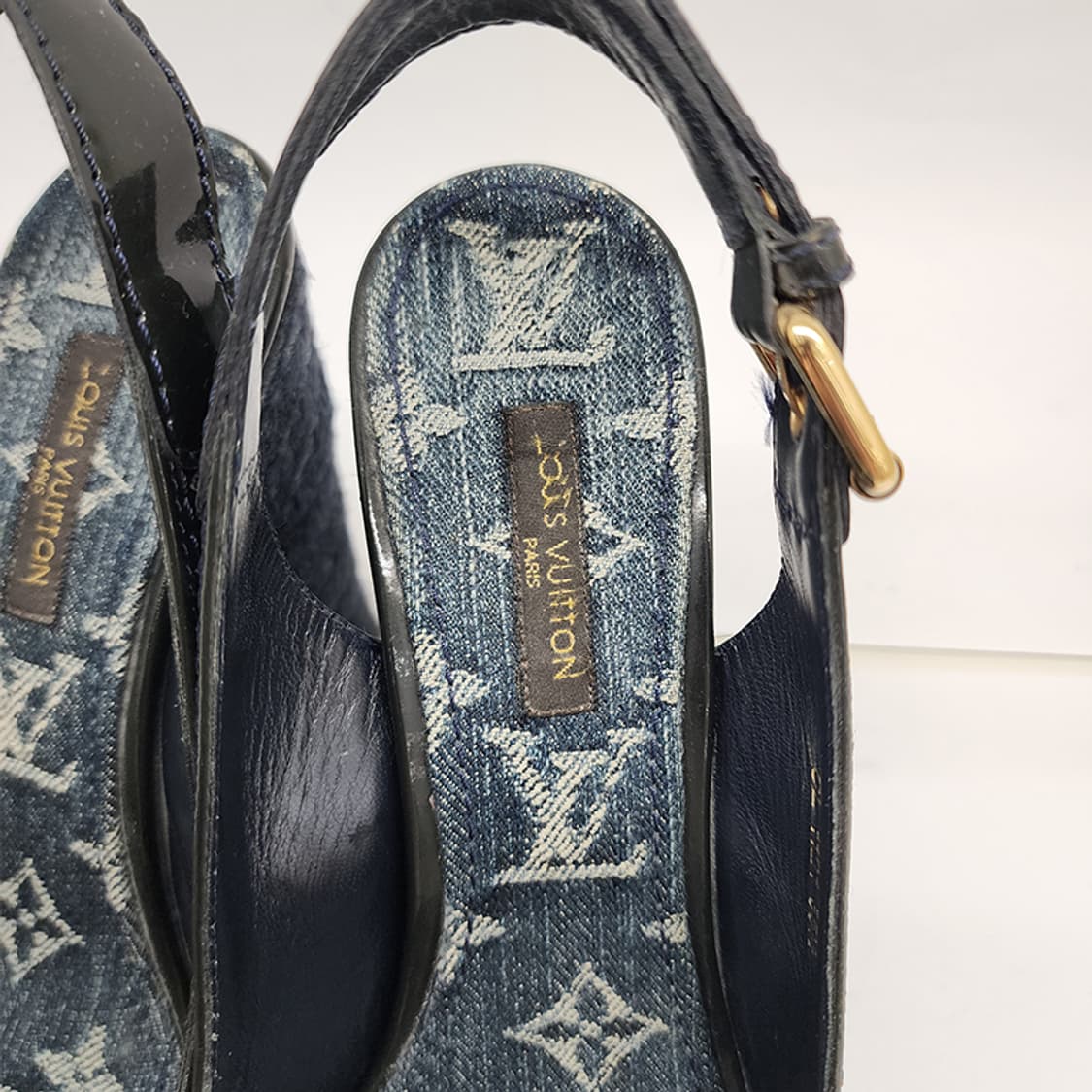 루이비통 모노그램 데님 웨지힐 35.5 상품이미지6