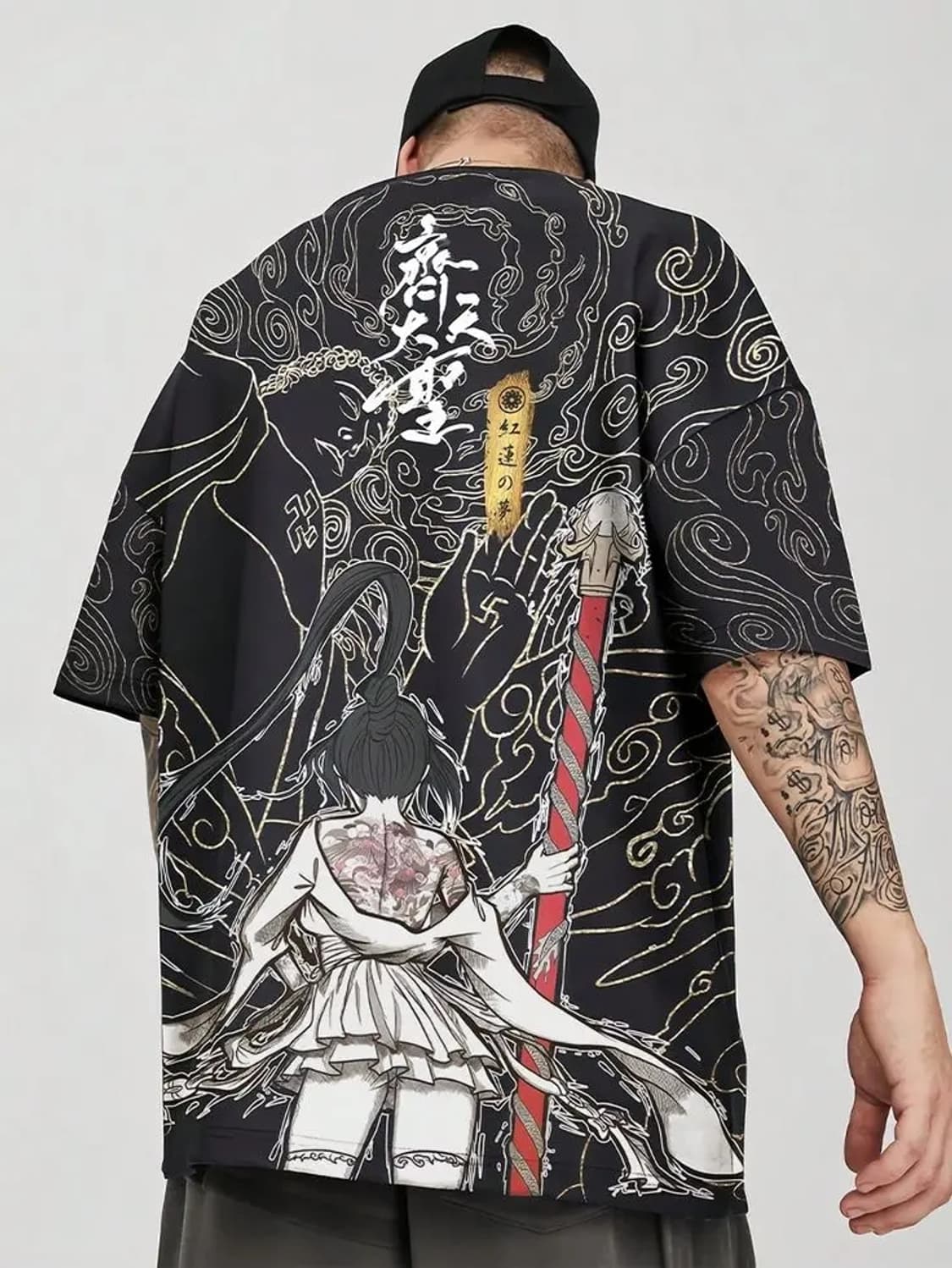 JPN 게이샤 워리어 오버핏 티셔츠 L사이즈 미착용 상품이미지1