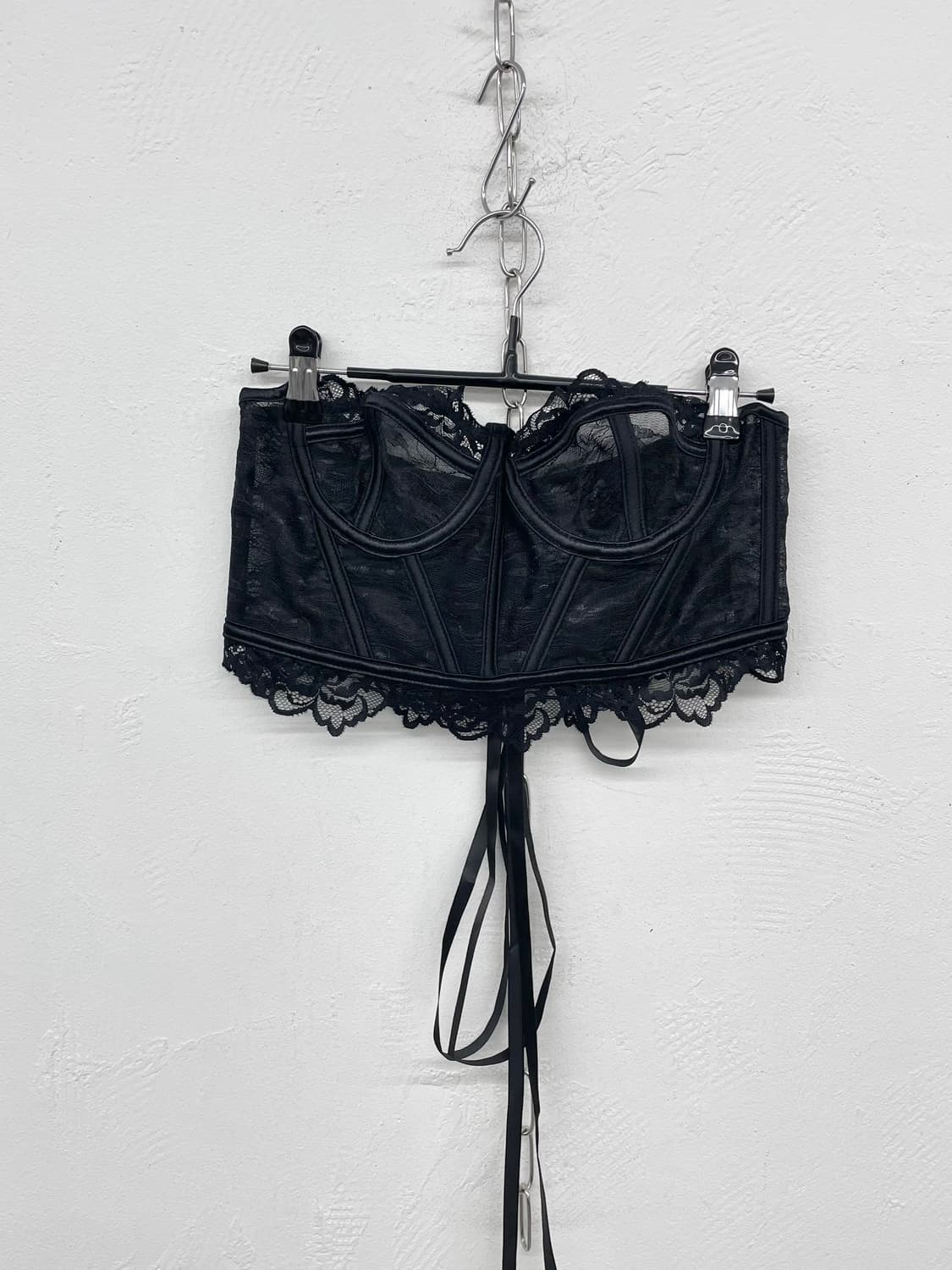 블랙 고딕 레이스 코르셋 상품이미지4