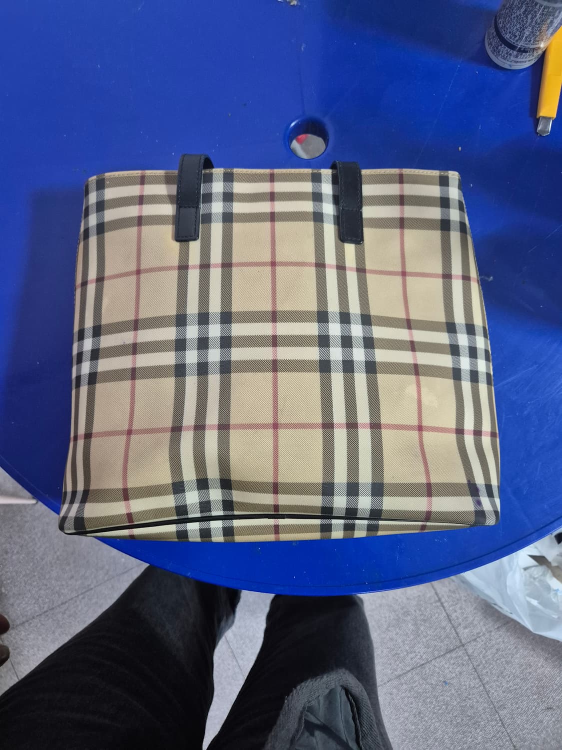 버버리 체크 토트백 여성 가방 상품이미지4