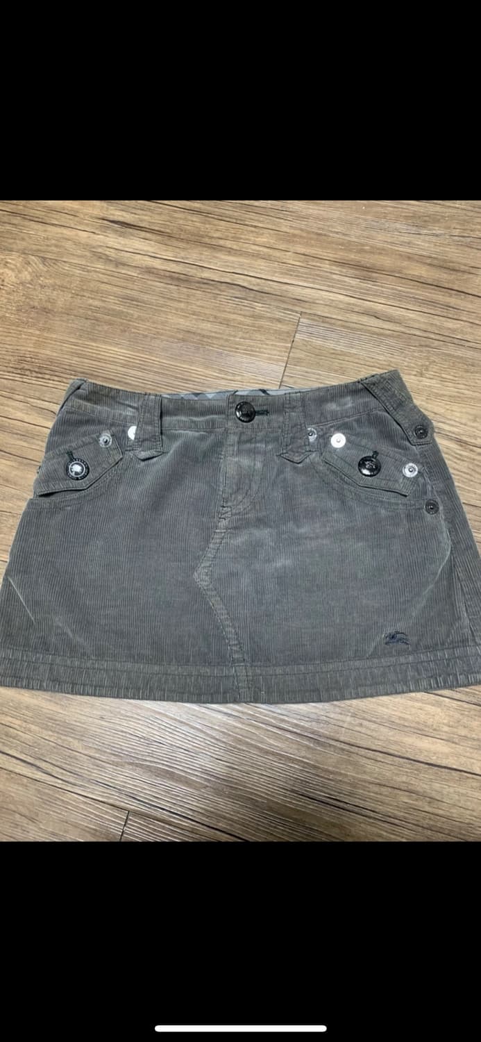 갸루 버버리 블루라벨 코듀로이 로우라이즈 치마 상품이미지2