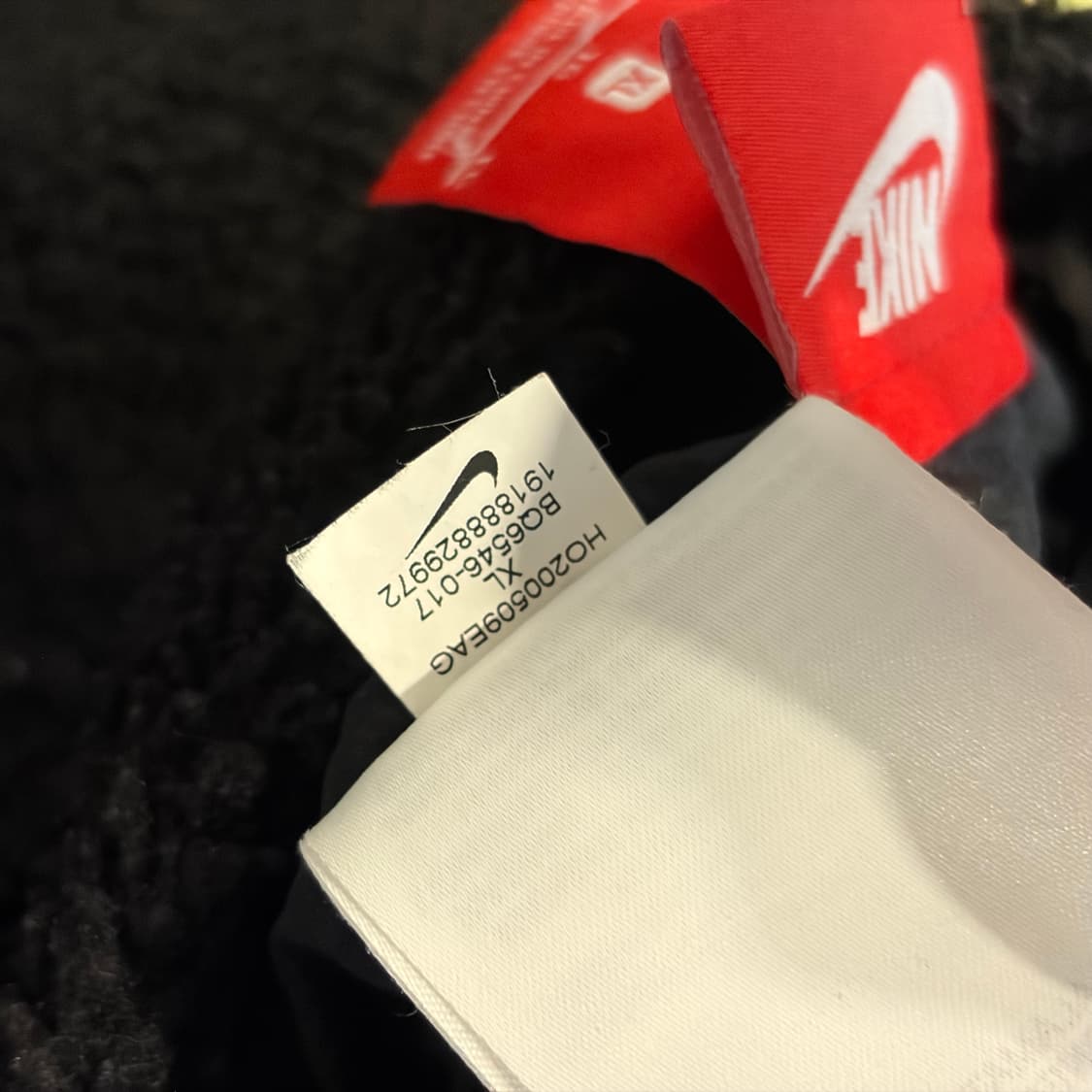 [XL] 나이키 블랙 형광 빅스우시 뽀글이 플리스 자켓 D379 상품이미지9