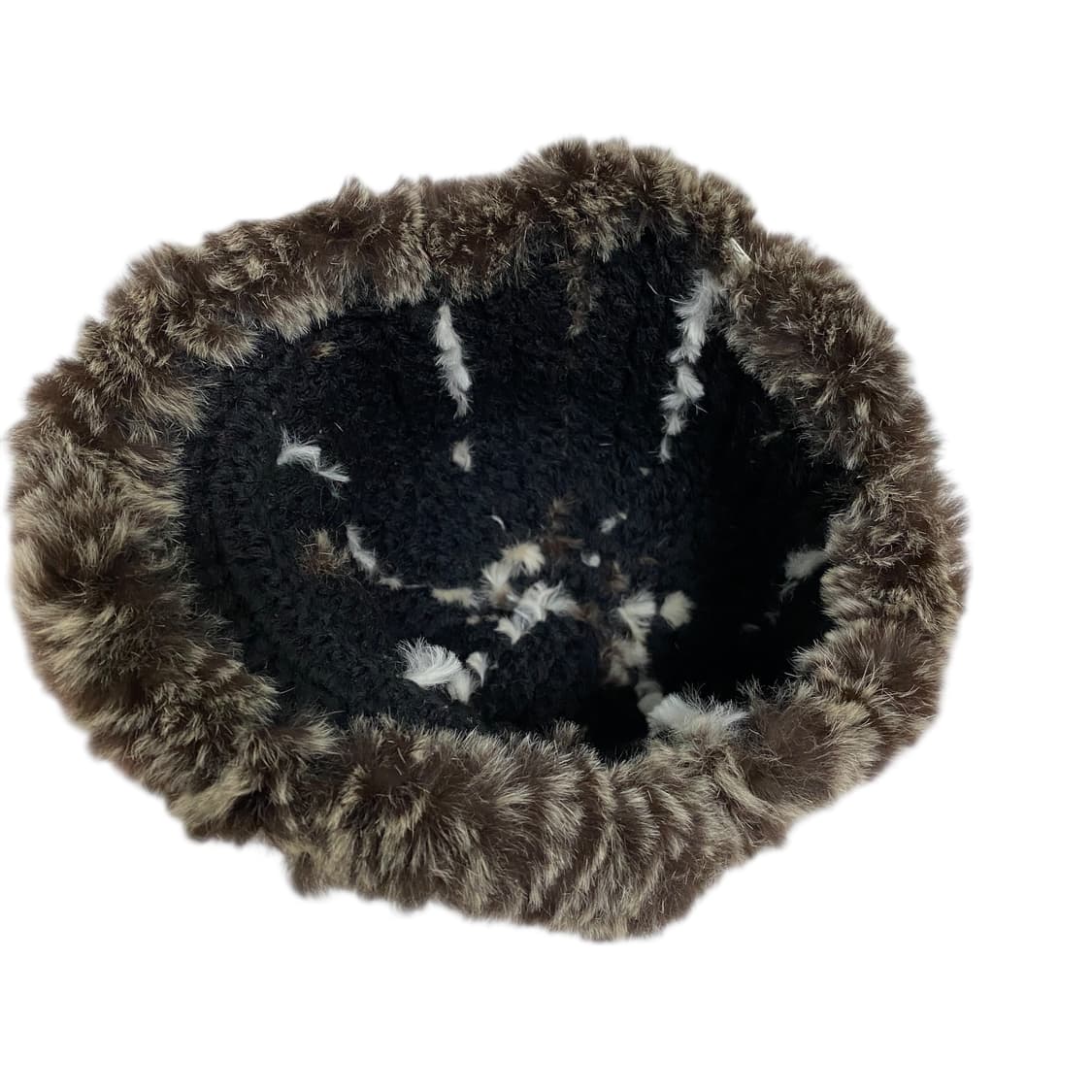 뜨개 배색 퍼 비니 햇 상품이미지4