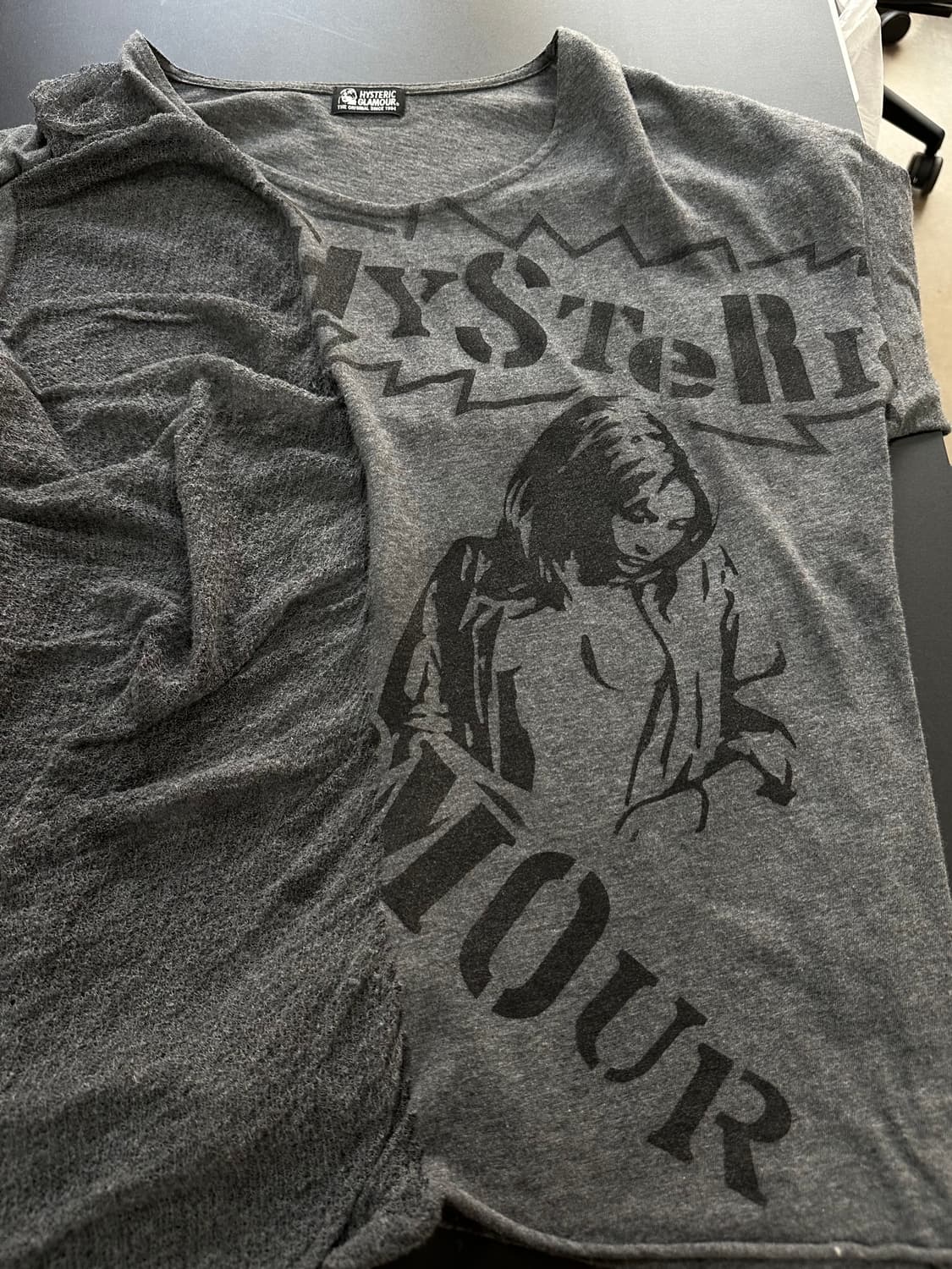 히스테릭글래머 드레이프 데미지 히스걸 롱슬리브긴팔티 상품이미지8