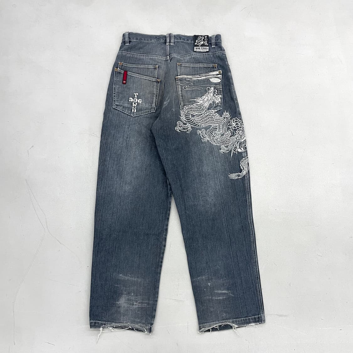 DOGTOWN 독타운 도그타운 드래곤 용자수 오리엔탈 와이드 데님팬츠 상품이미지1