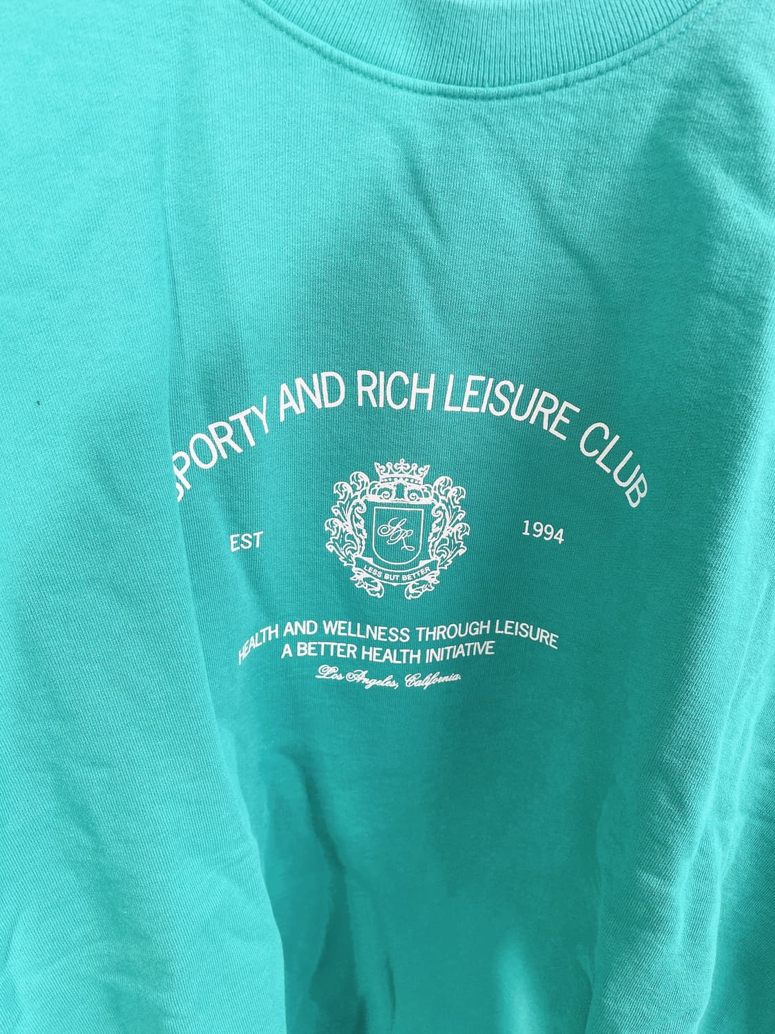 (정품/새상품) 스포티앤리치 공용 민트 클럽 맨투맨 상품이미지2