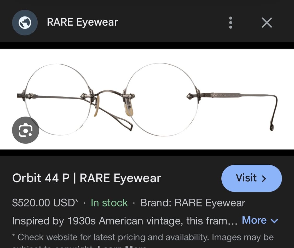 아이반 7285 eyevan - orbit 오르빗 무테안경 새제품 상품이미지5