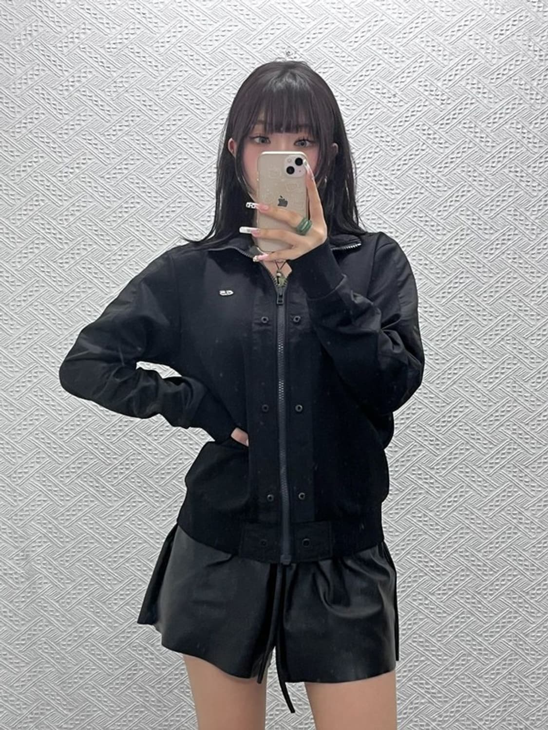 55DSL 빈티지 스트릿 락시크 올블랙 슬림핏 져지 자켓 C11175 상품이미지1