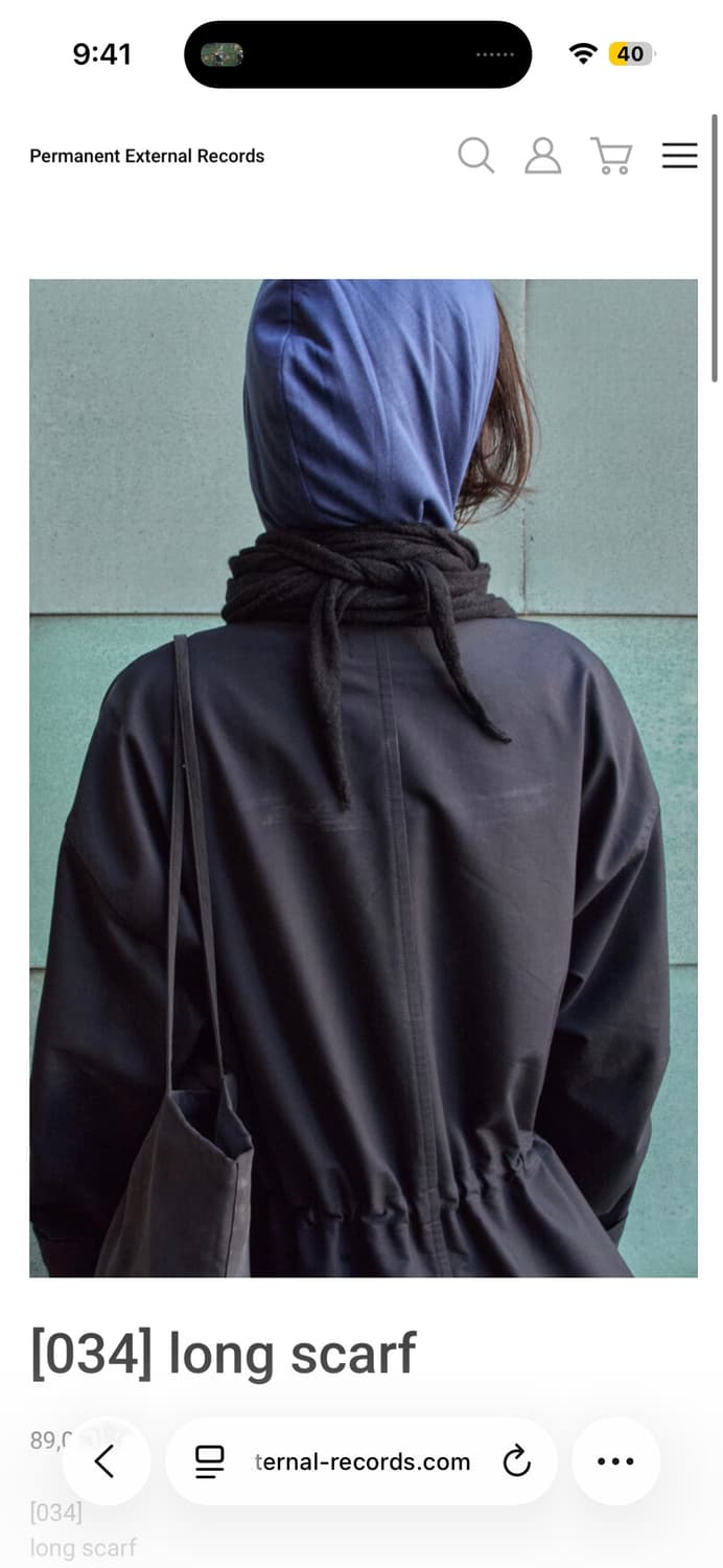 머듈 롱스카프 블랙 상품이미지1