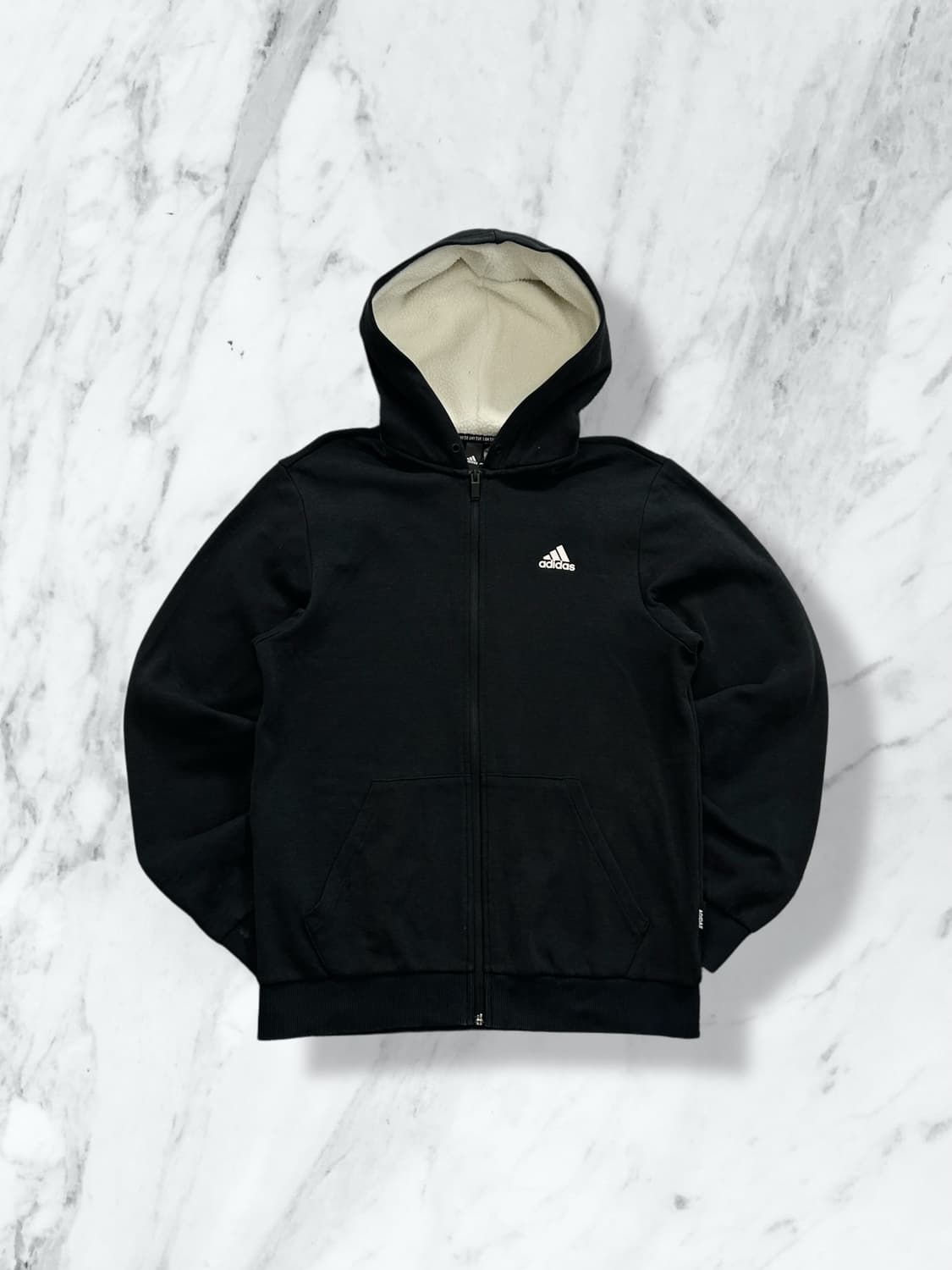 아디다스 에센셜 블랙 후드집업 M 상품이미지1