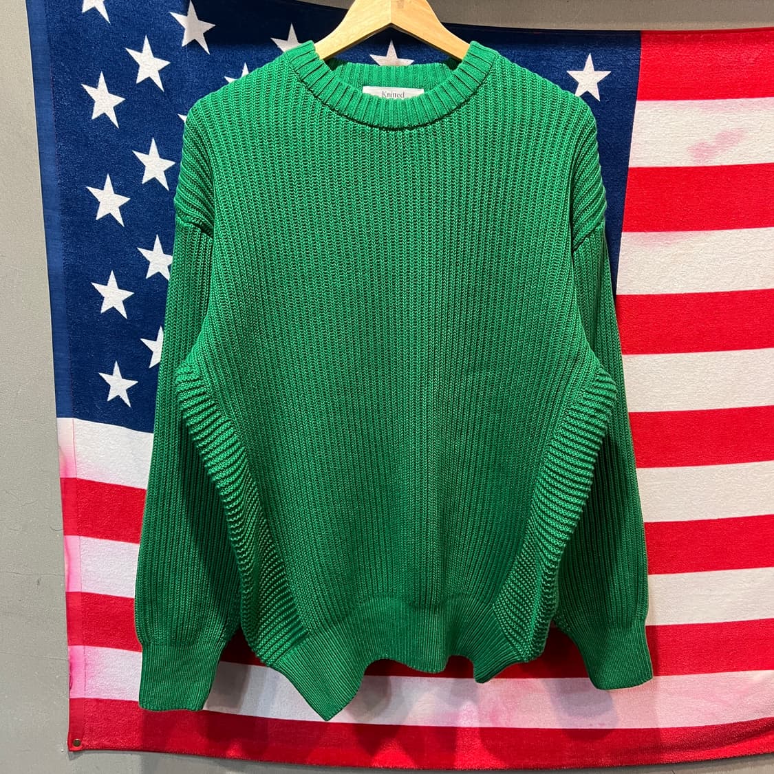 니티드 그린 니트 스웨터 상품이미지1