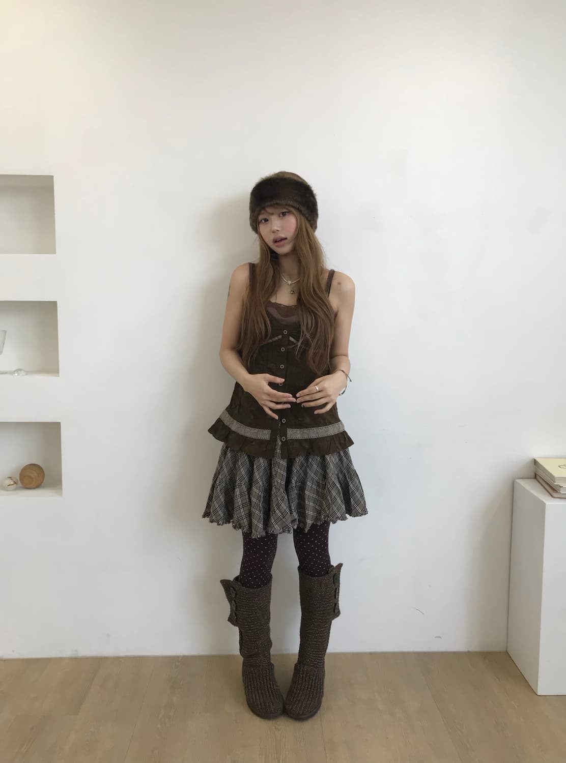 버버리 모카무스 브라운 모리걸 하구미 코디세트 상품이미지4