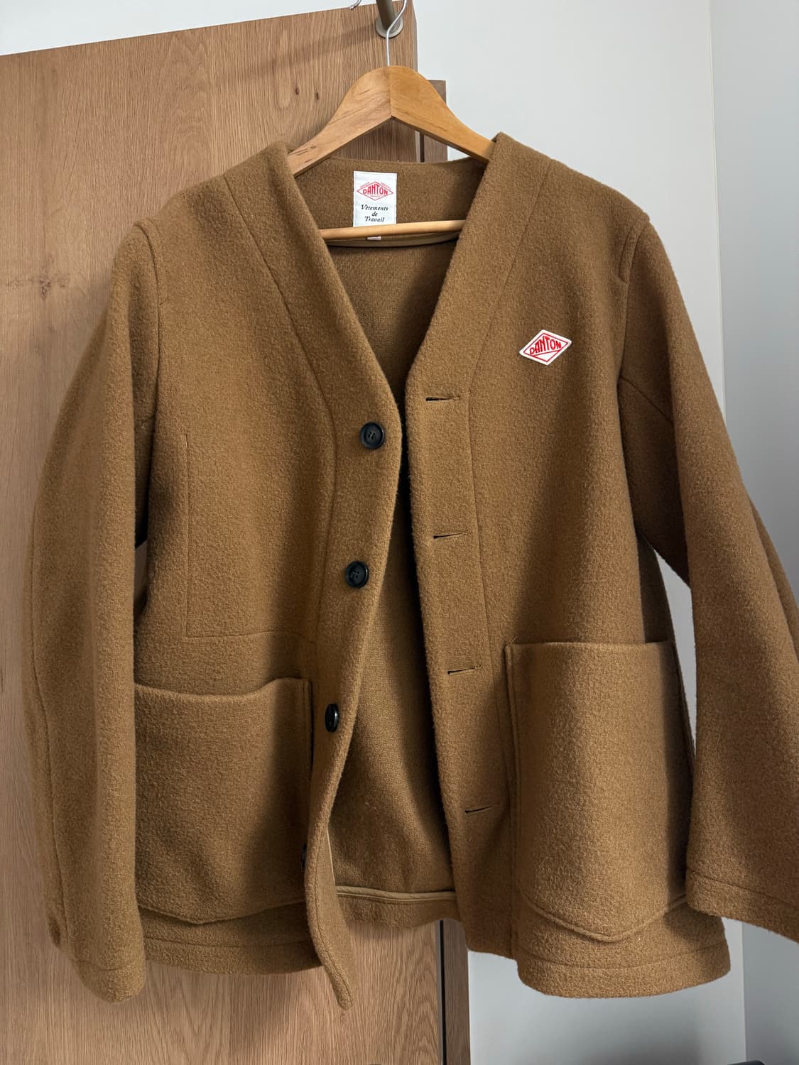DANTON 단톤 울 모사 브이넥 자켓 / 카멜 (정가 31.8) 상품이미지1