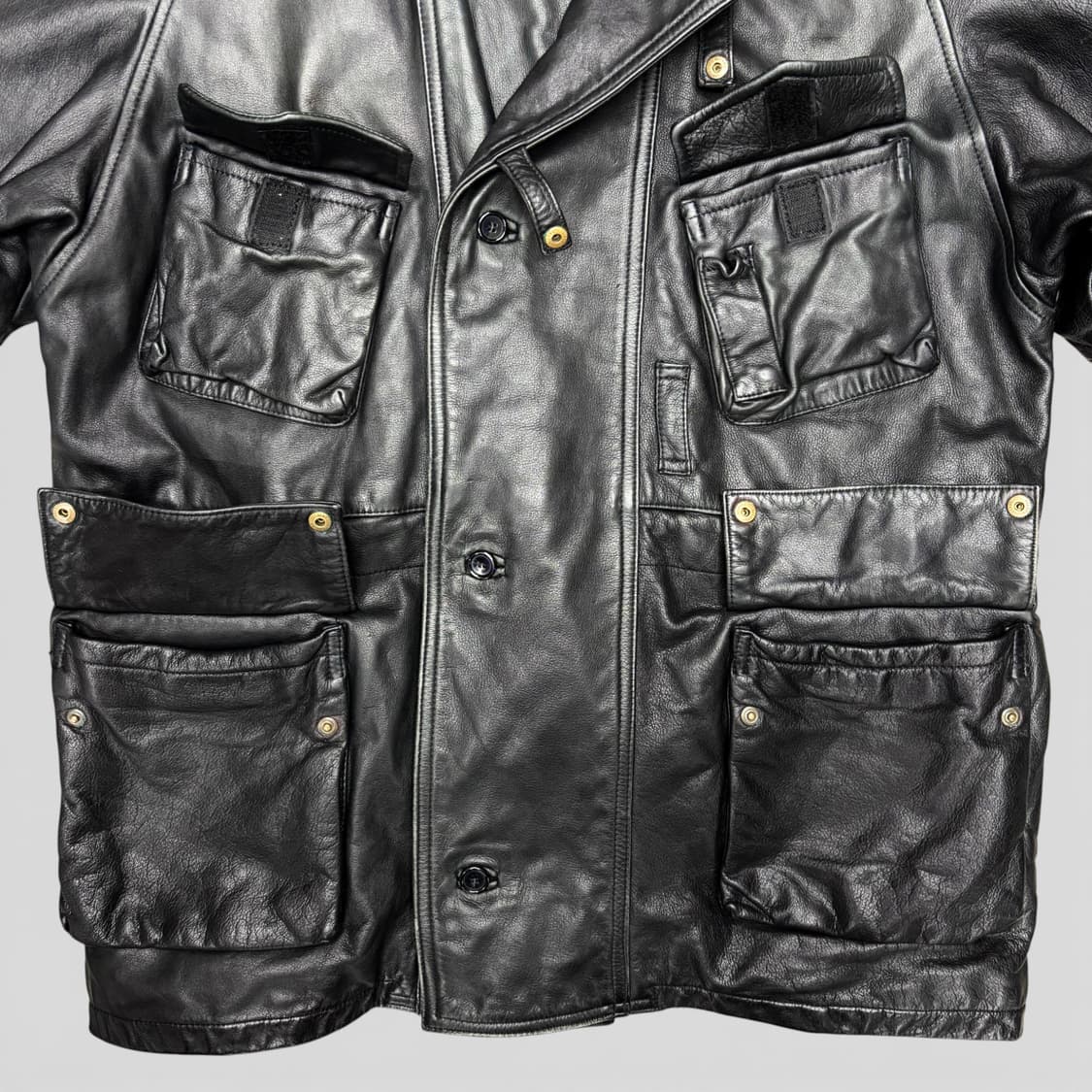 80's Boneville Navy Arctic 레더 자켓 상품이미지6