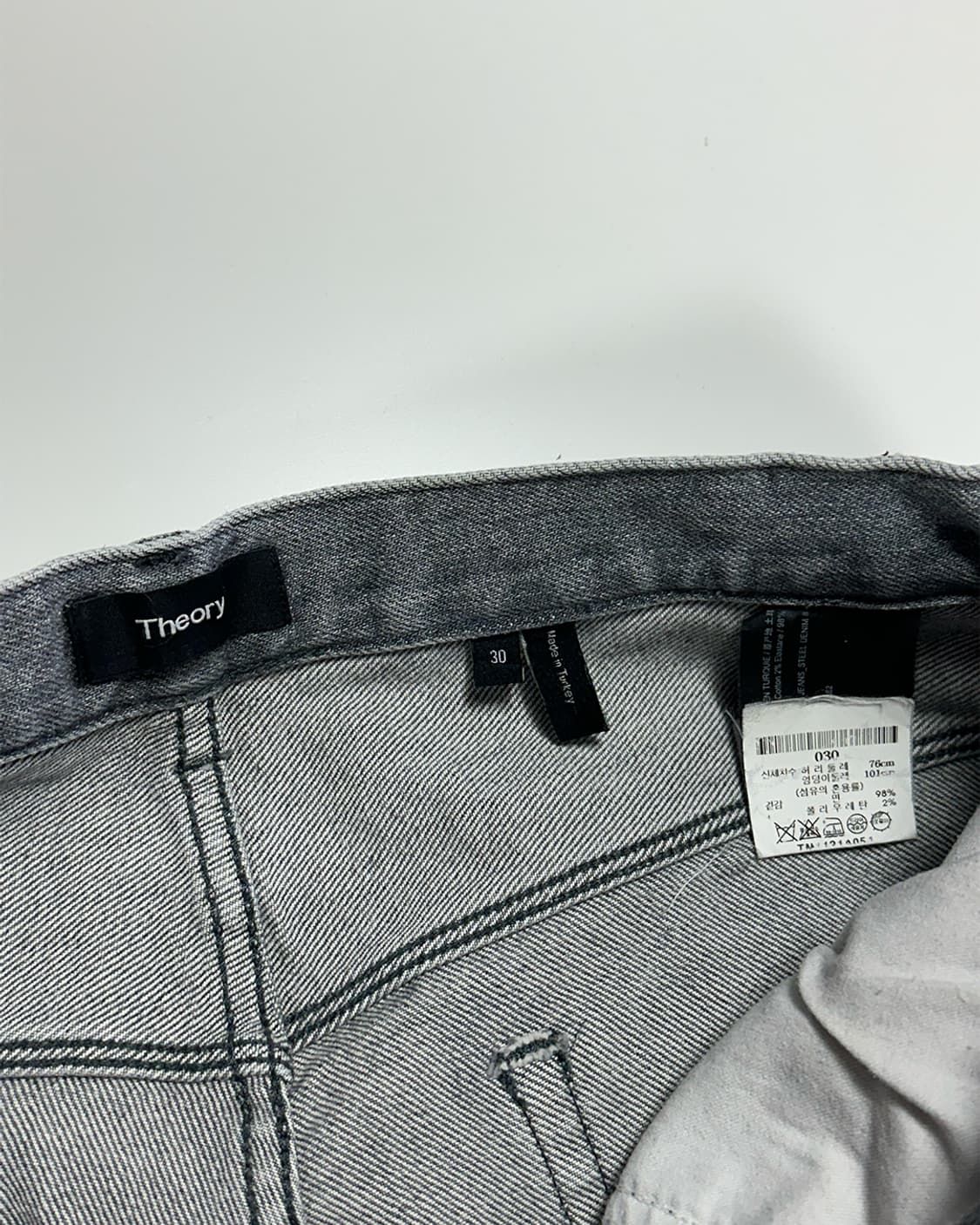 띠어리 데님 팬츠 흑청 상품이미지4