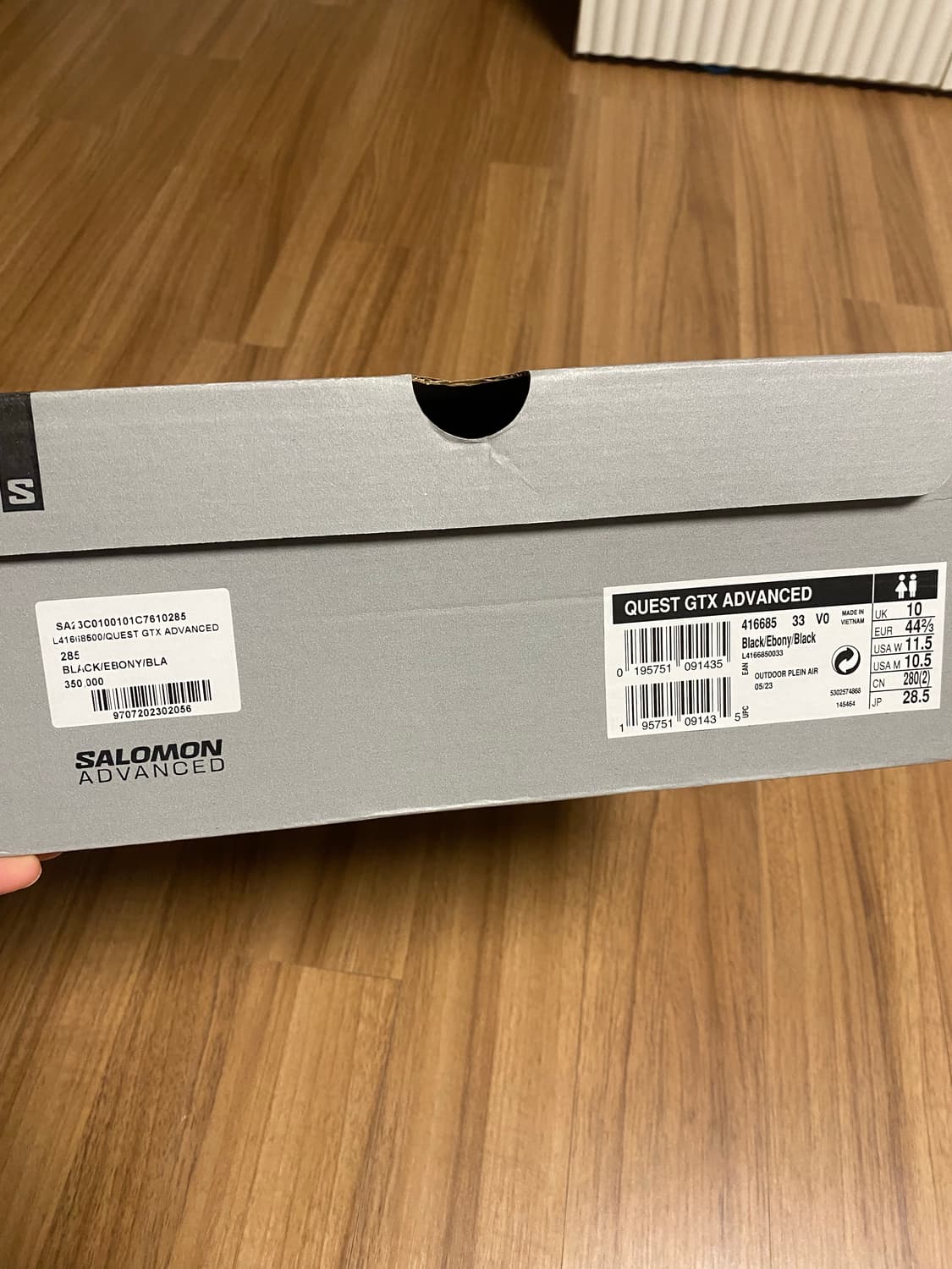 살로몬 퀘스트 gtx adv 블랙 285 새상품 상품이미지4