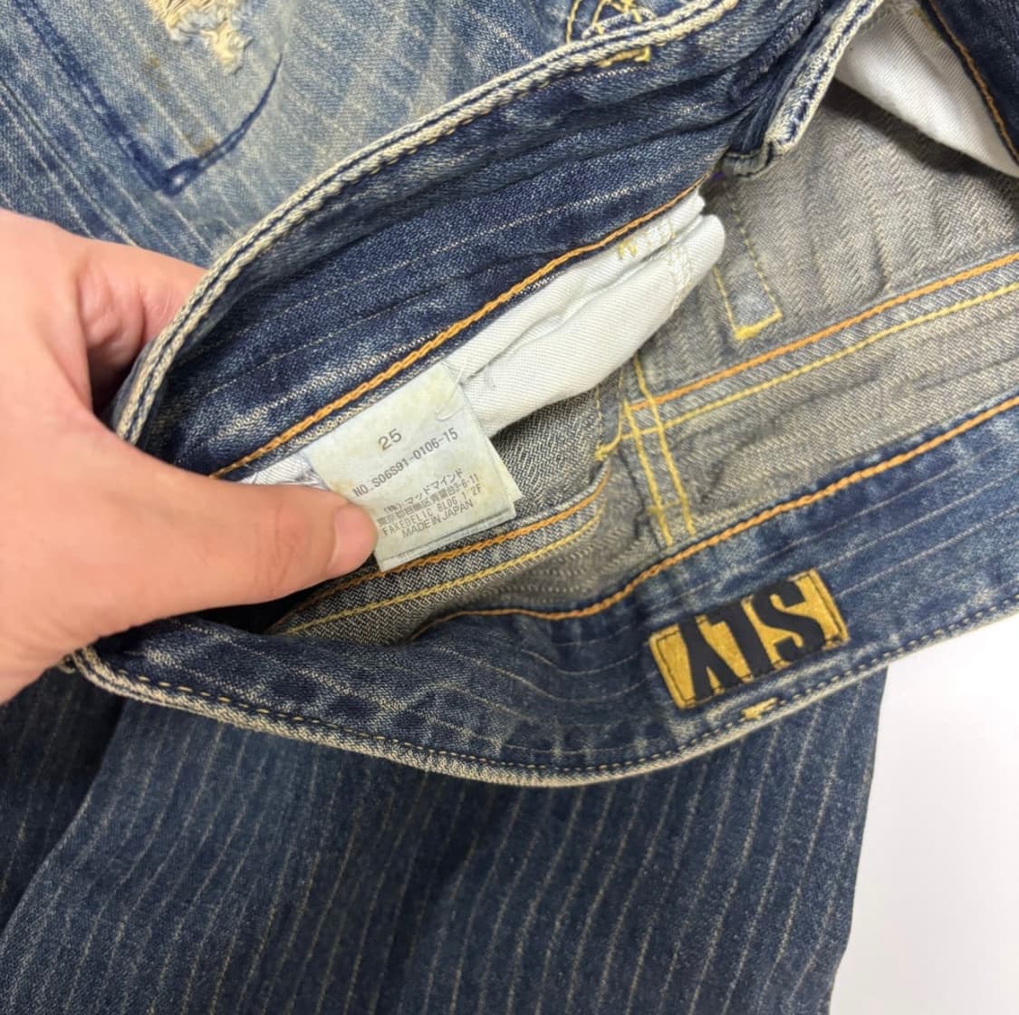 SLY  straight damage rowrise jeans 상품이미지5