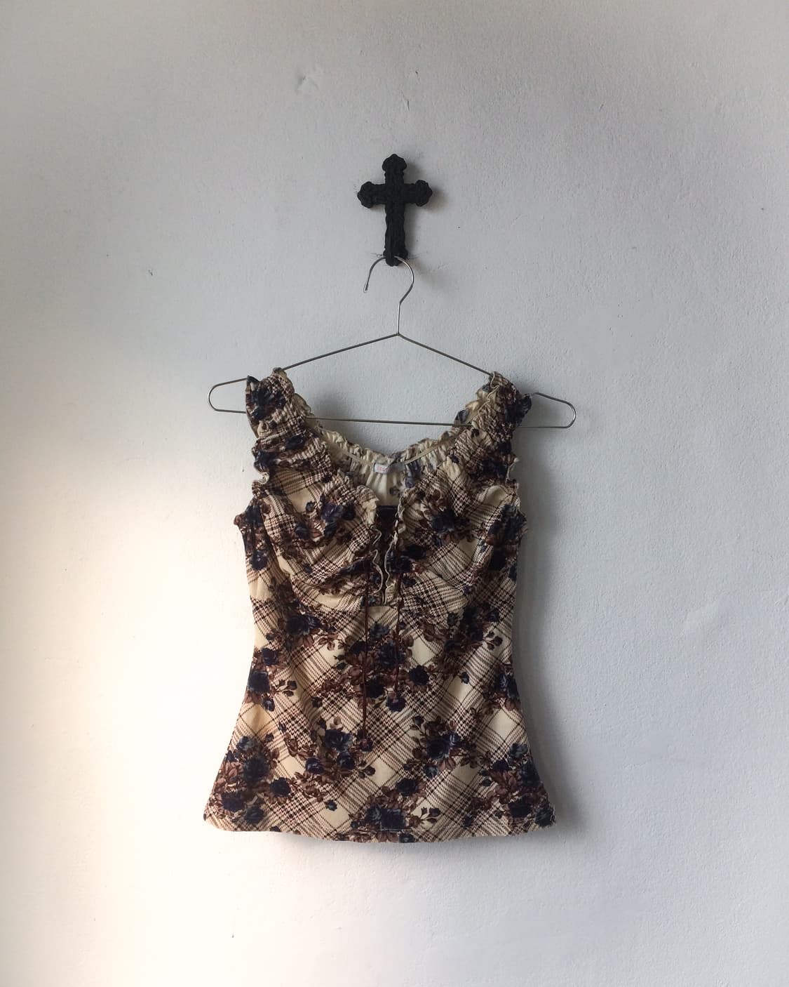 Lest rose lace up point flower pattern v 상품이미지2
