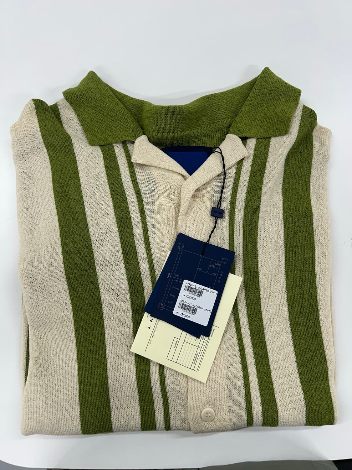 도큐먼트 INTARSIA KNITTING STRIPE SWEAT반팔니트 상품이미지3
