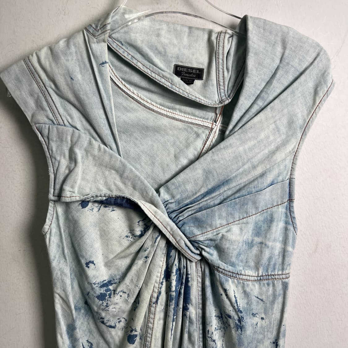 diesel 디젤 아카이브 블리치 가공 데님 원피스 XS 상품이미지4