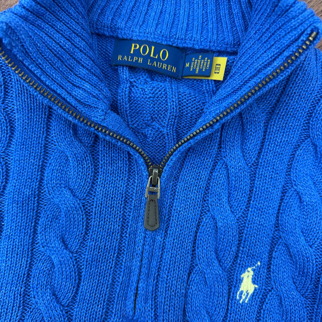 M(100) 폴로 랄프로렌 하프집업 케이블 니트 상품이미지6