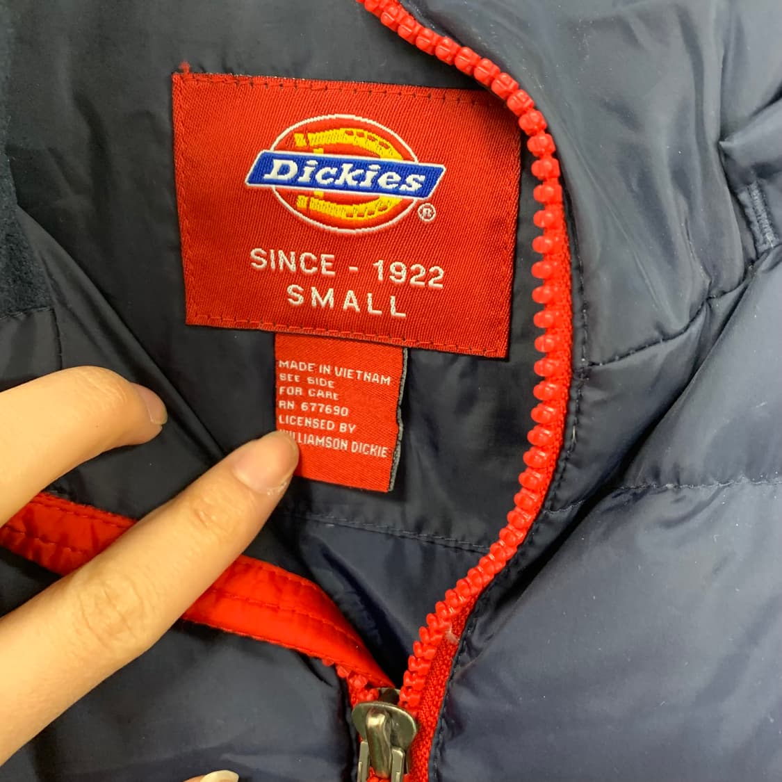 디키즈 y2k 와투케 레드 배색 다운 패딩 상품이미지7