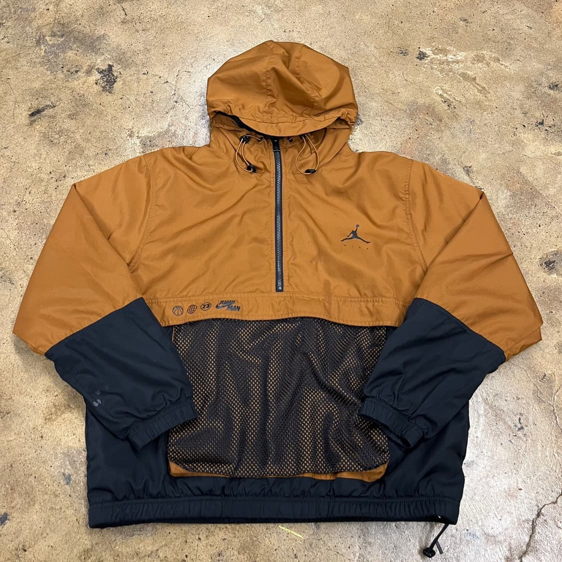 [정품/3XL] 조던 점프맨 후드 바람막이 자켓 브라운 블랙 b8 상품이미지2