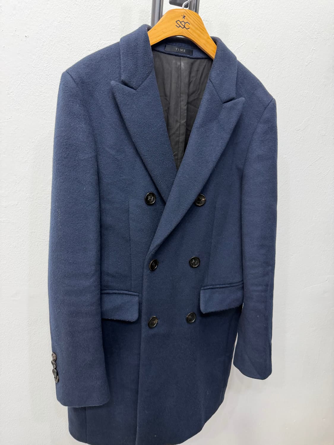정품) 타임옴므 네이비 더블 코트 95 상품이미지2