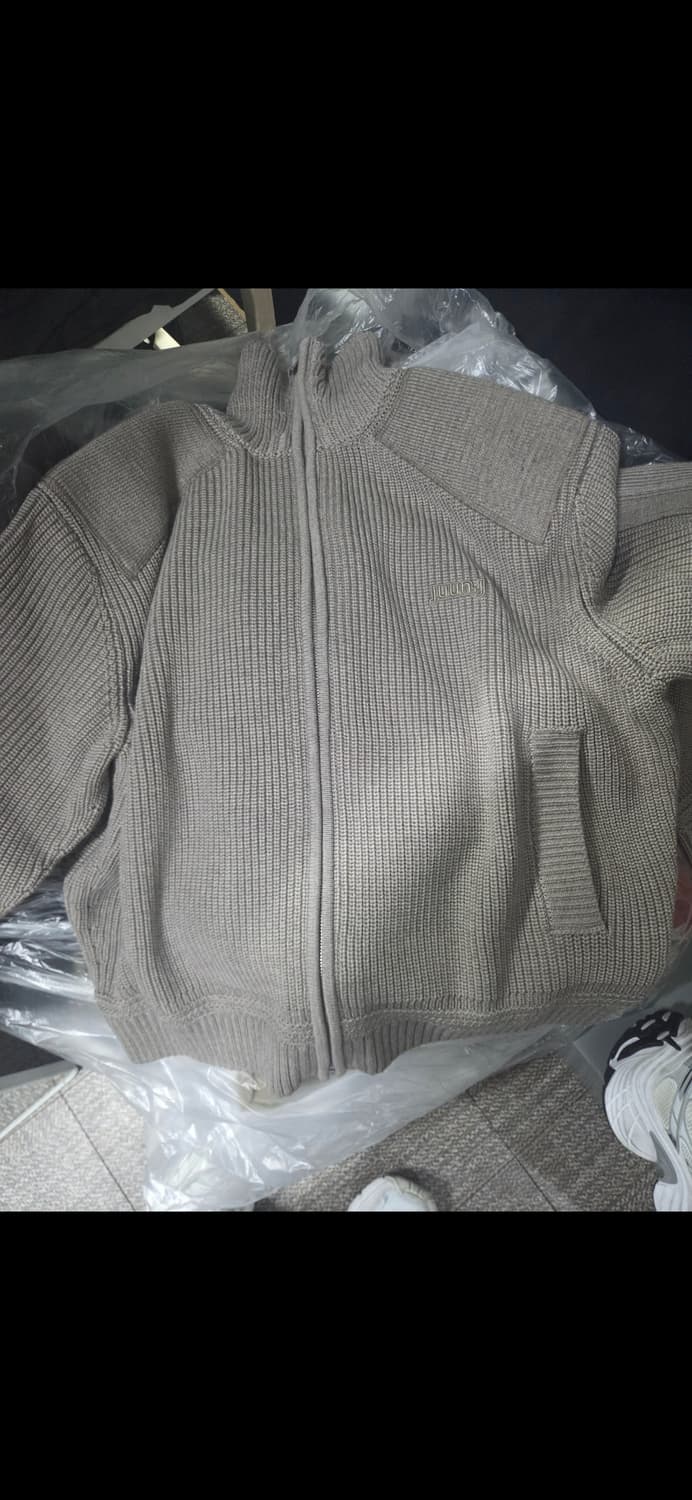 준지  조직변형 배색니트집업 상품이미지2