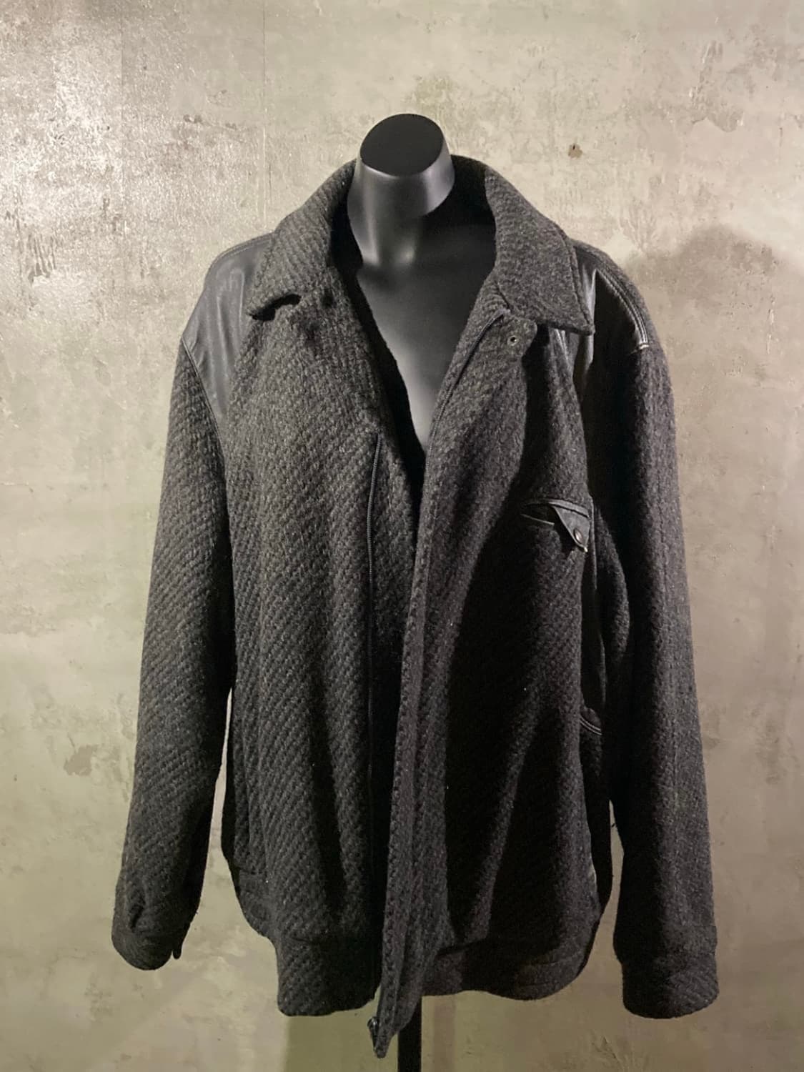 레더 울 자켓 ITALY 상품이미지1