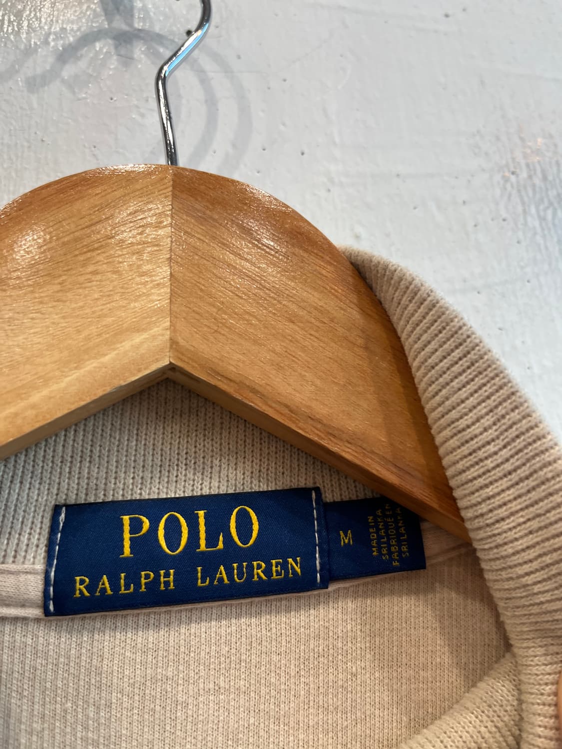 폴로랄프로렌 반집업 맨투맨 오트밀 M 상품이미지4