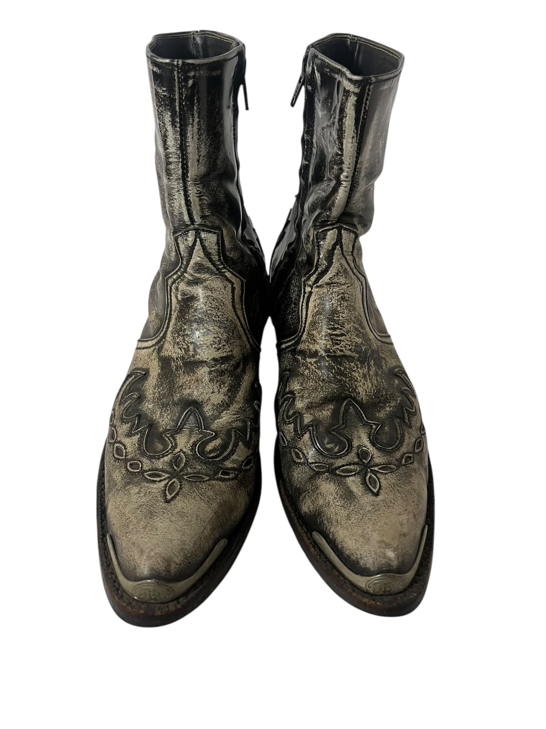 Vintage 실버 워싱 웨스턴 앵클부츠 240 상품이미지4