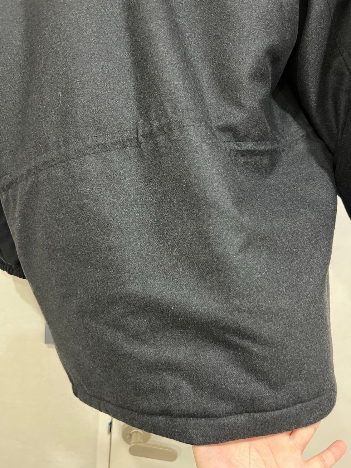 오라리/울 풀링 플란넬 패디드 오버 블루종/3 상품이미지5