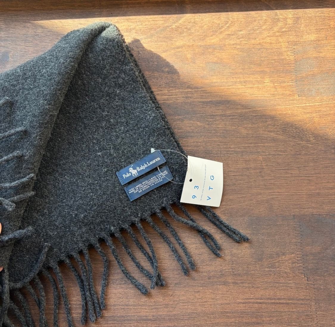15807 - 폴로 랄프로렌 차콜 울 머플러 (램스 울 100%) 상품이미지3