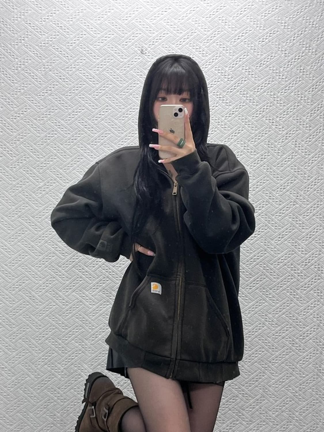 칼하트 빈티지 캐주얼 오버핏 레인디펜더 써멀 후드집업 L C12423 상품이미지1