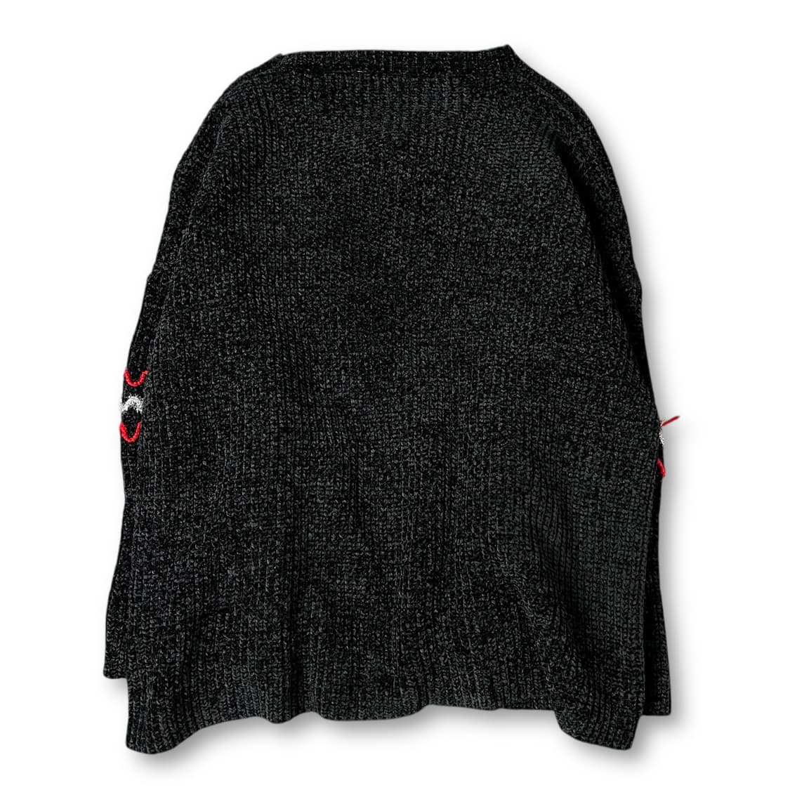 빈티지 블랙 레드 실버글리터 포인트 긴팔 니트  상품이미지2