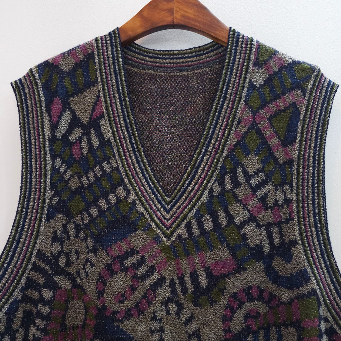 유니크 아트패턴 니트조끼 베스트 남녀공용  상품이미지3