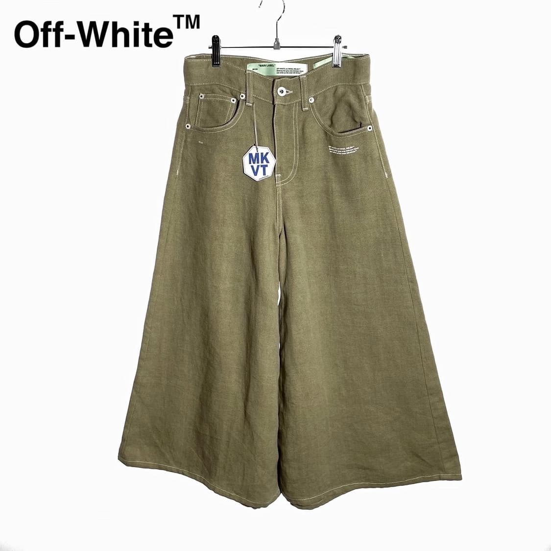 오프화이트 JUTA 와이드 레그 린넨 팬츠  상품이미지1