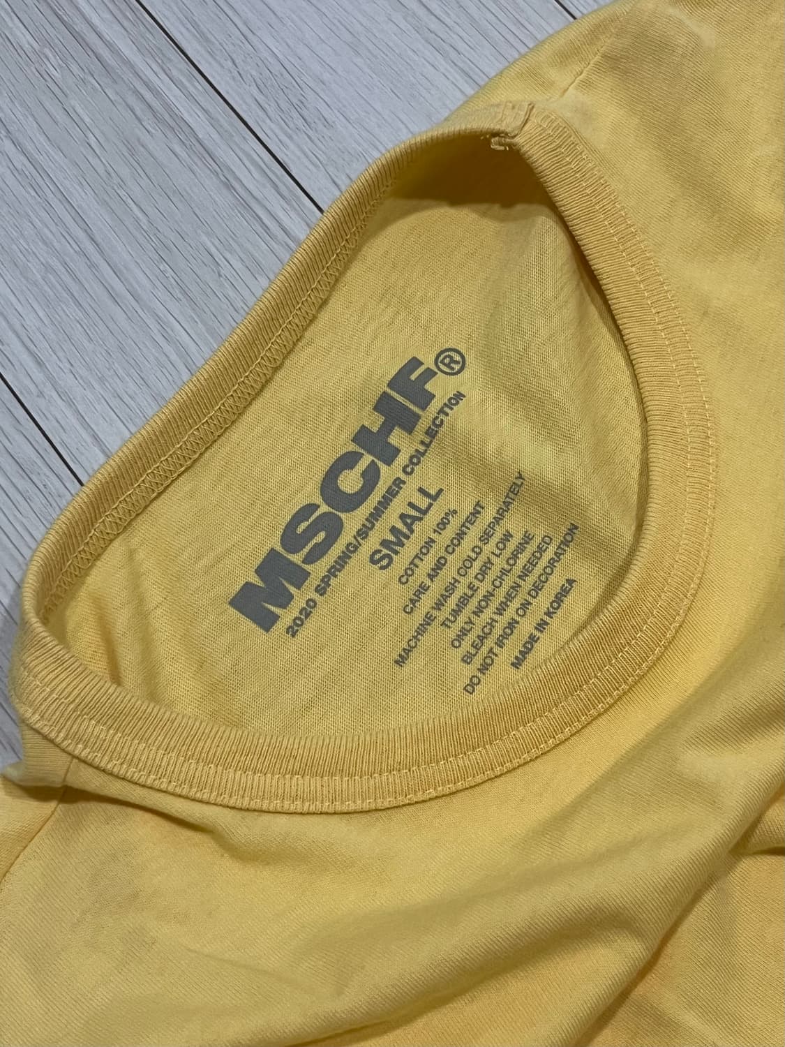 미스치프 20ss 롱슬리브 페일 옐로우 S 상품이미지4