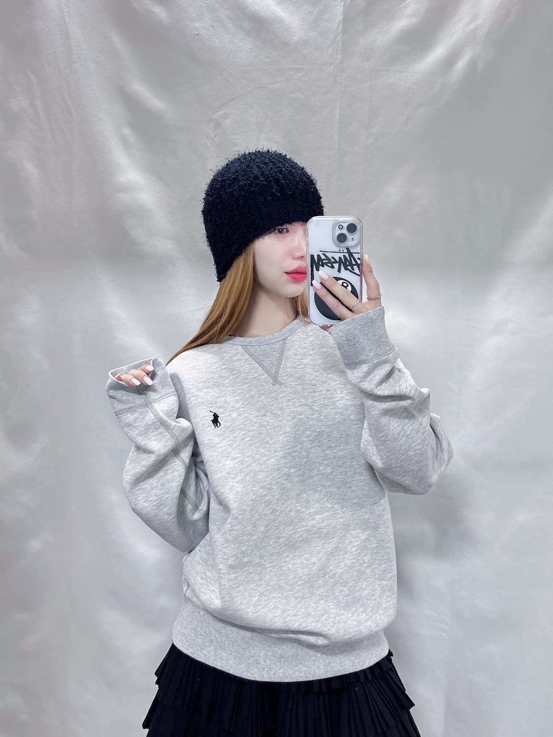 폴로 랄프로렌 라이트그레이 포니 맨투맨  상품이미지2