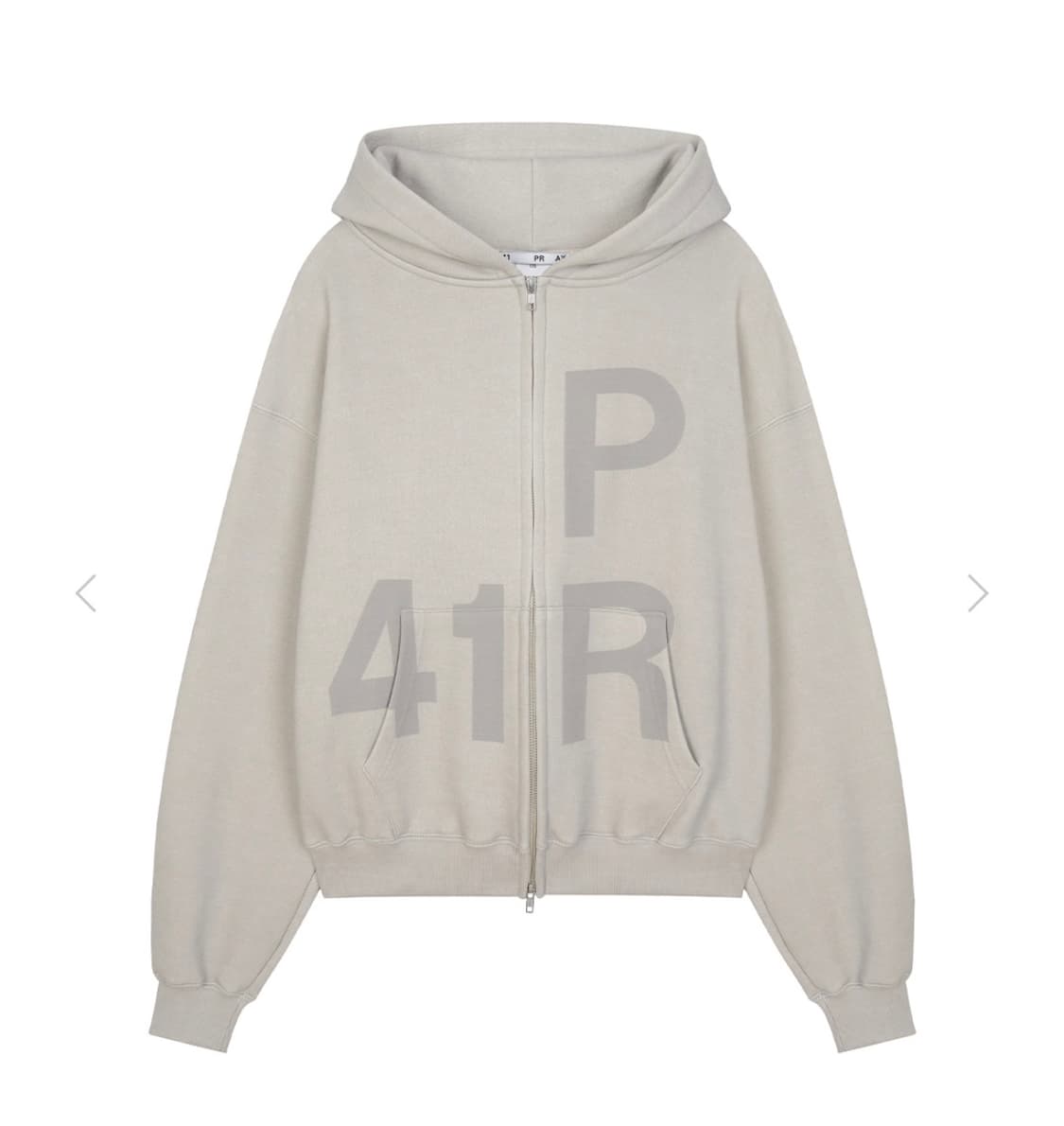 사일프레이 41pray 기모 후드집업 라이트그레이 상품이미지1