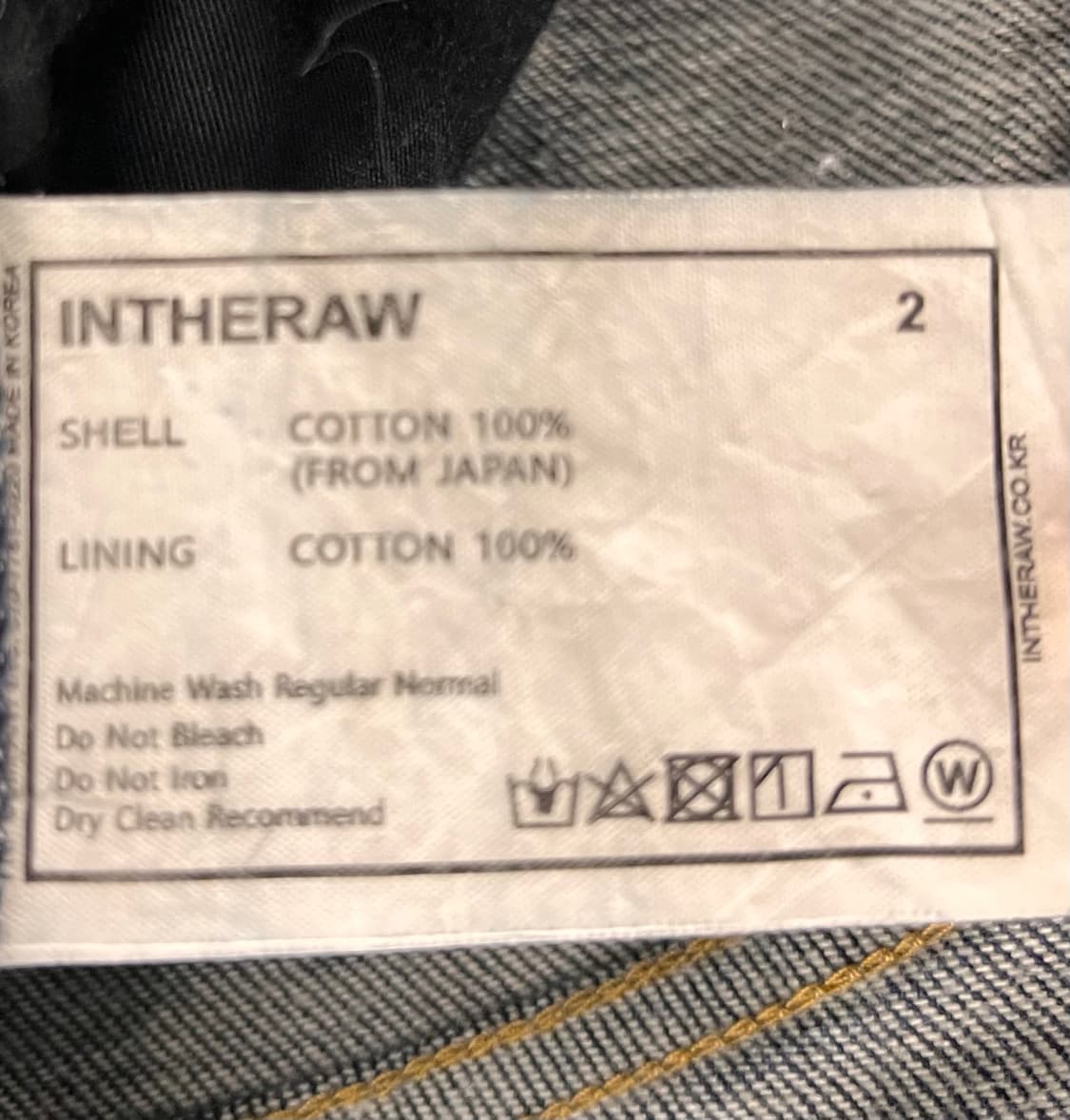 INTHERAW 데님 팬츠 2 인디고 상품이미지5