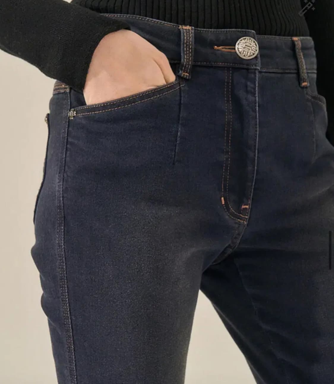 마른 55 텍달린 새상품 마인 기모 부츠컷 데님 청바지 슬랙스 타임 랑방 상품이미지5