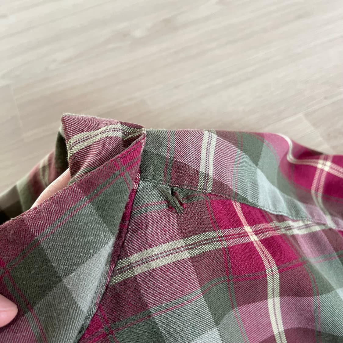 [L] 90s 빈티지 올드 스투시 체크 셔츠 상품이미지4