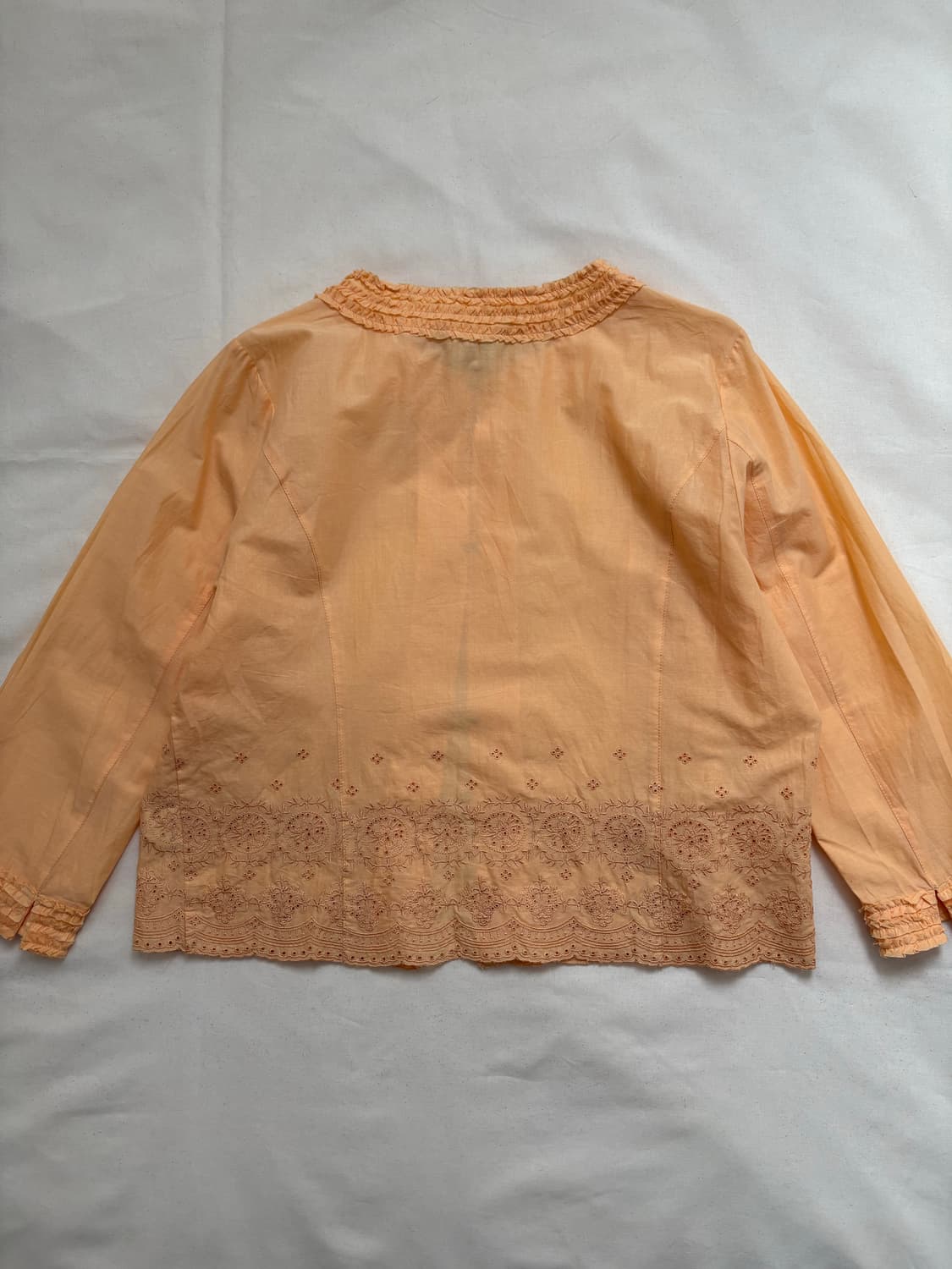 vintage orange frill lace blouse 상품이미지6