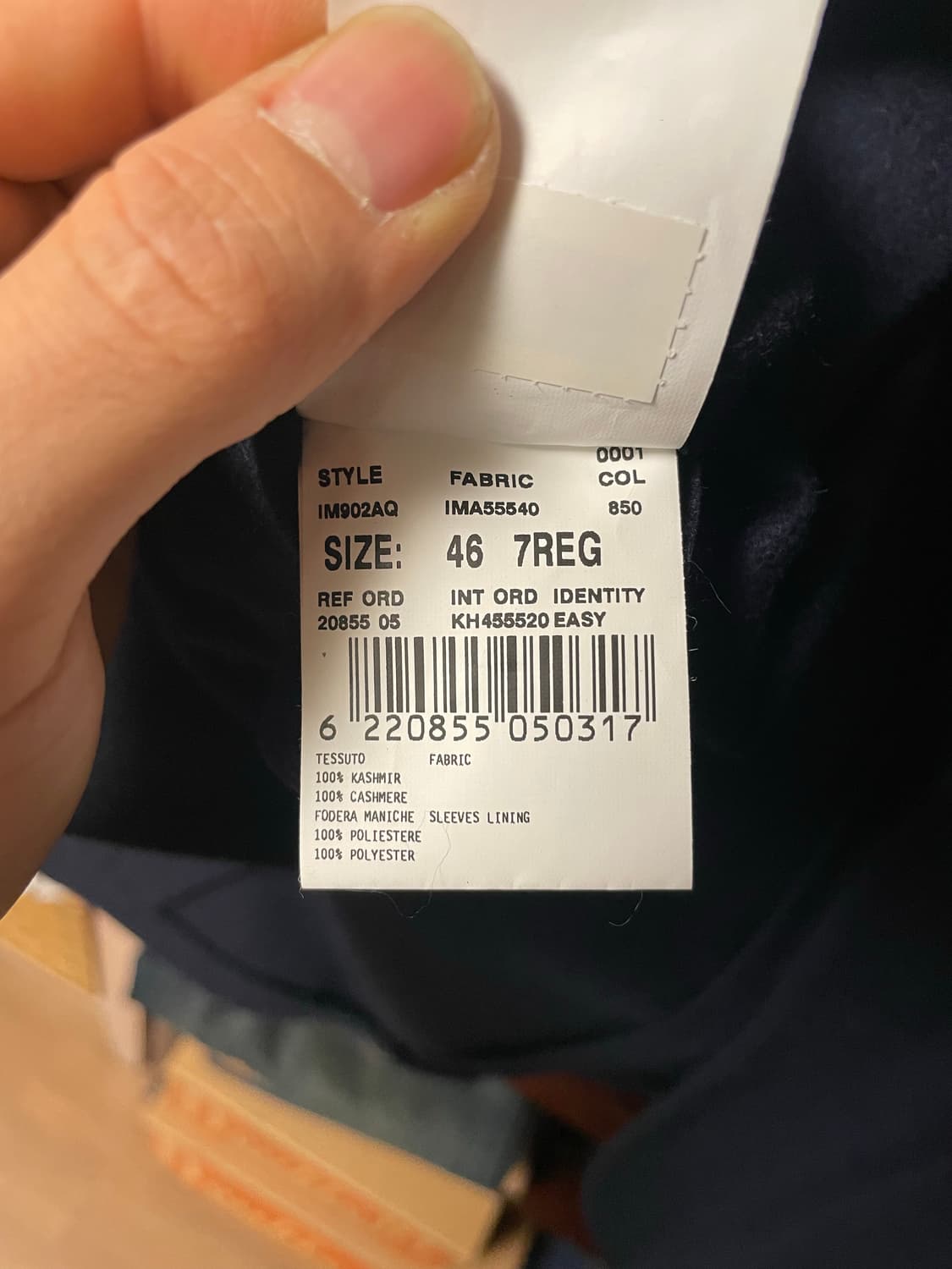 라르디니 캐시미어100% 다크네이비 자켓 상품이미지8