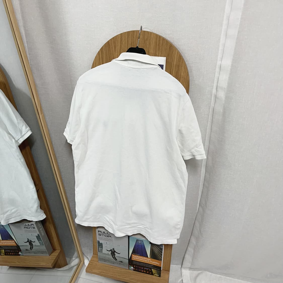 [정품] 폴로 화이트 / 네이비포니 반팔카라티 [ M ] 상품이미지4