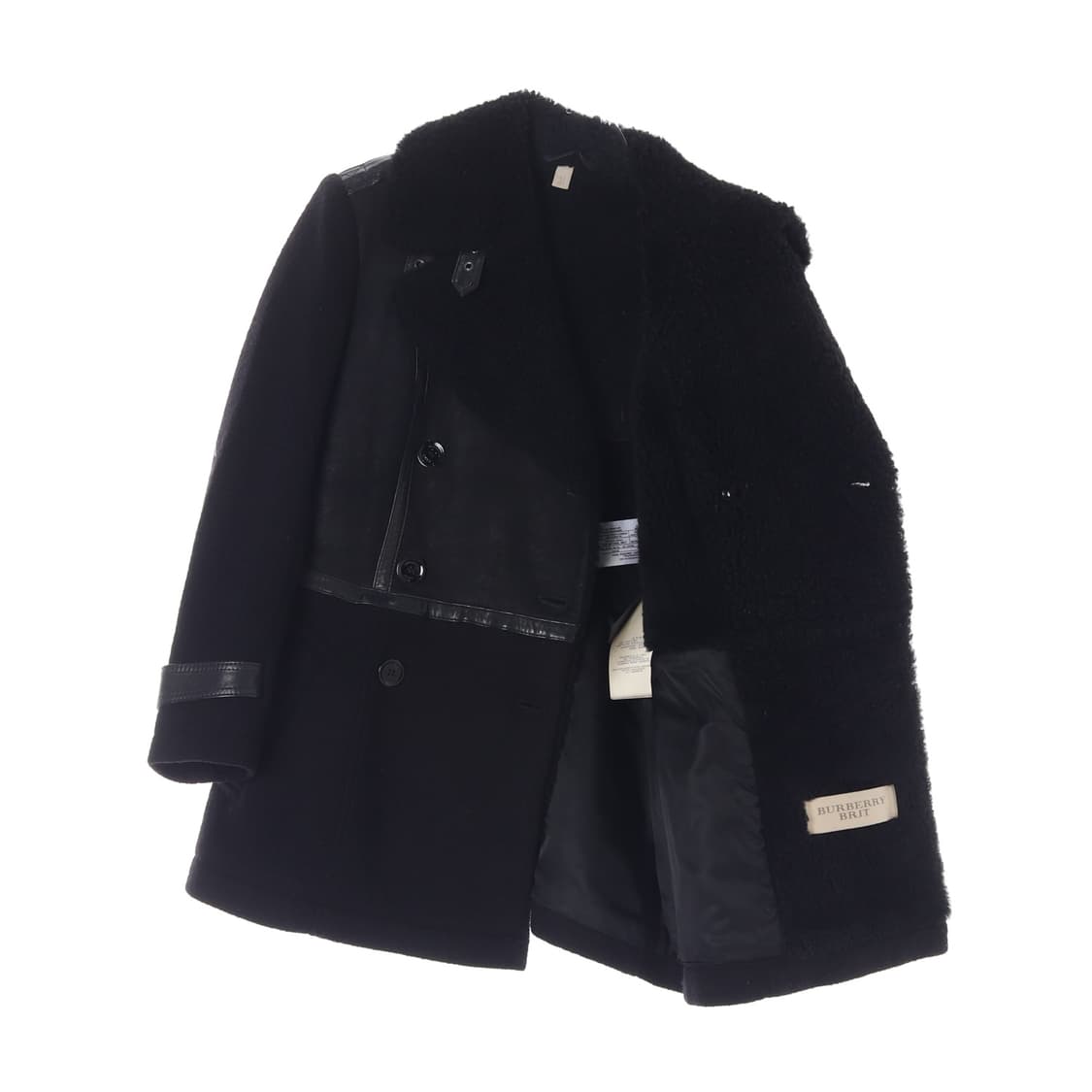 (정품)[S]버버리 버진울100% 블랙 무스탕 퍼재킷 상품이미지4