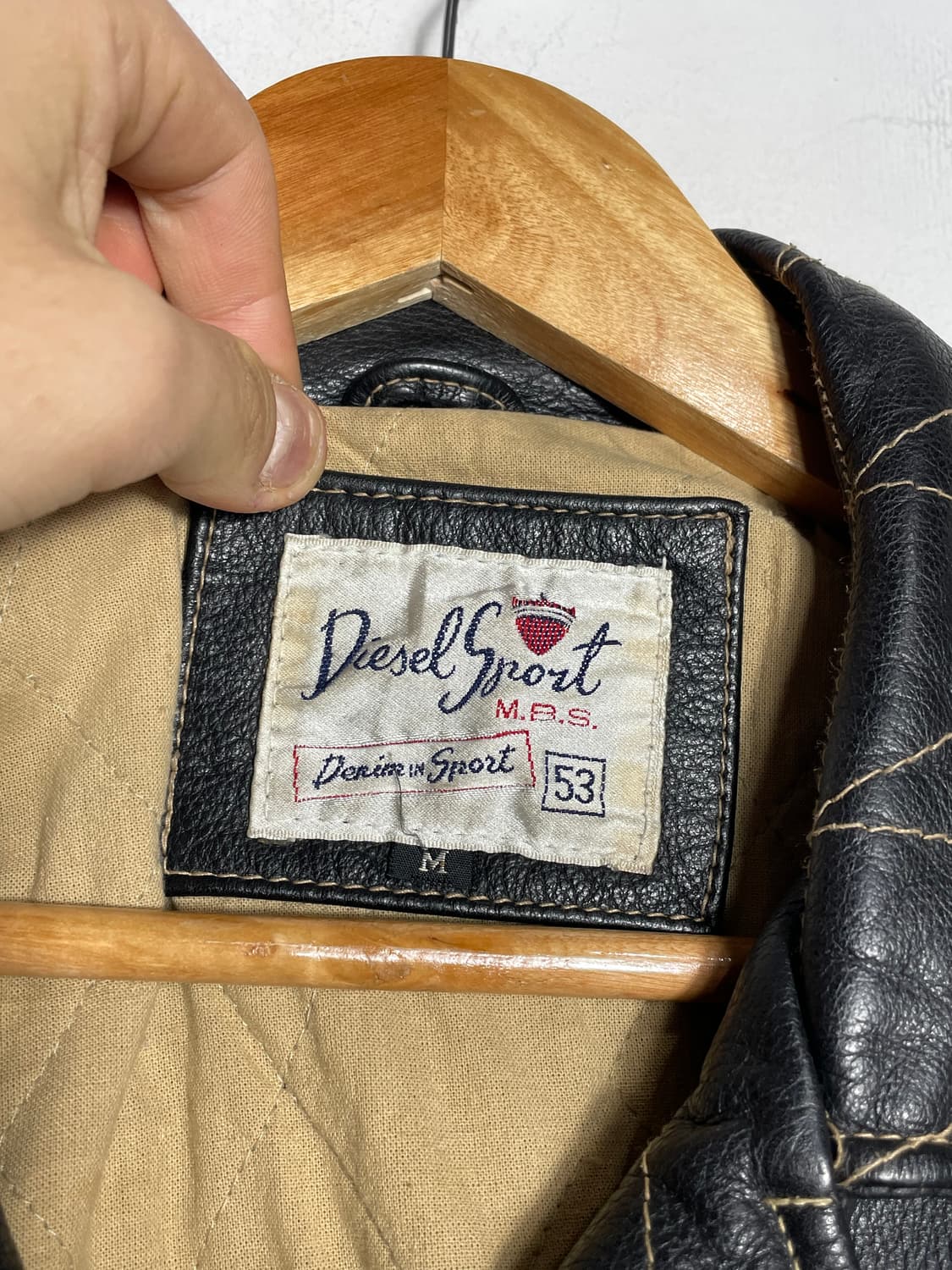 디젤 Diesel Sport 가죽 더블 라이더 자켓 90s 상품이미지2